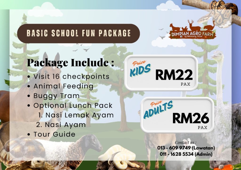 D'IMPIAN AGRO FARM MUAR JOHOR - TEMPAT MENARIK DI JOHOR MUAR TOURISM AGRO TOURISM ZOO DI JOHOR COACH BAHAR (1) - Harga tiket masuk