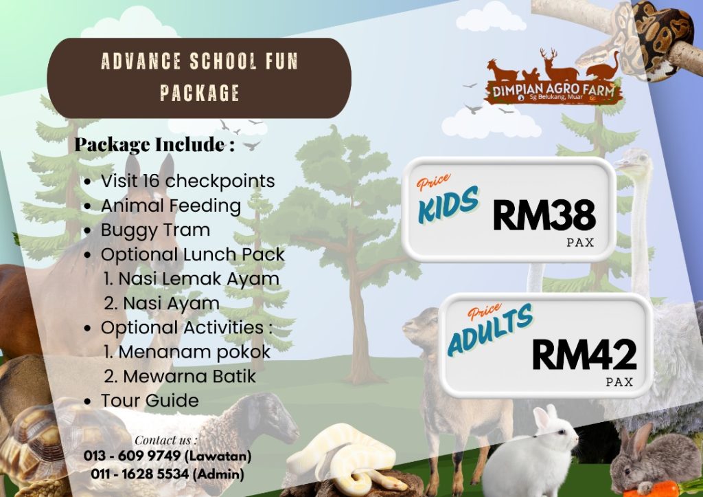 D'IMPIAN AGRO FARM MUAR JOHOR - TEMPAT MENARIK DI JOHOR MUAR TOURISM AGRO TOURISM ZOO DI JOHOR COACH BAHAR - HARGA TIKET